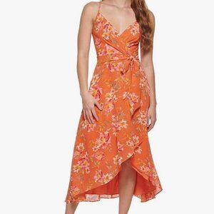 Brand New Vince Camuto Orange Floral Dress Size 16